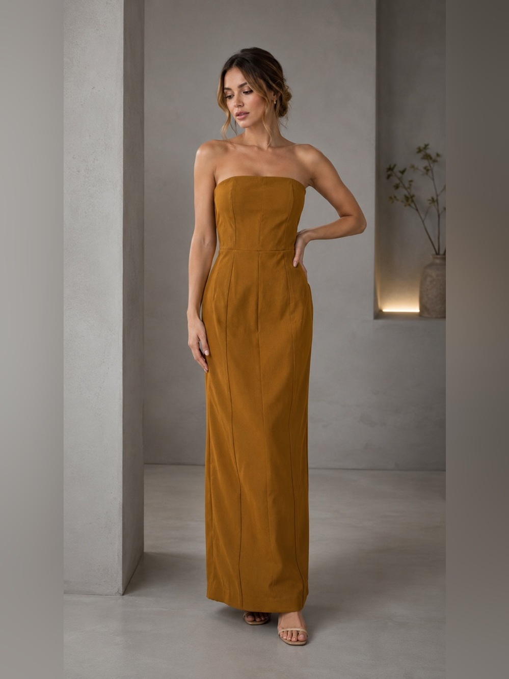 Reformation Strapless Neckline Maxi Dress Large B290